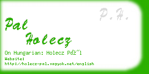 pal holecz business card